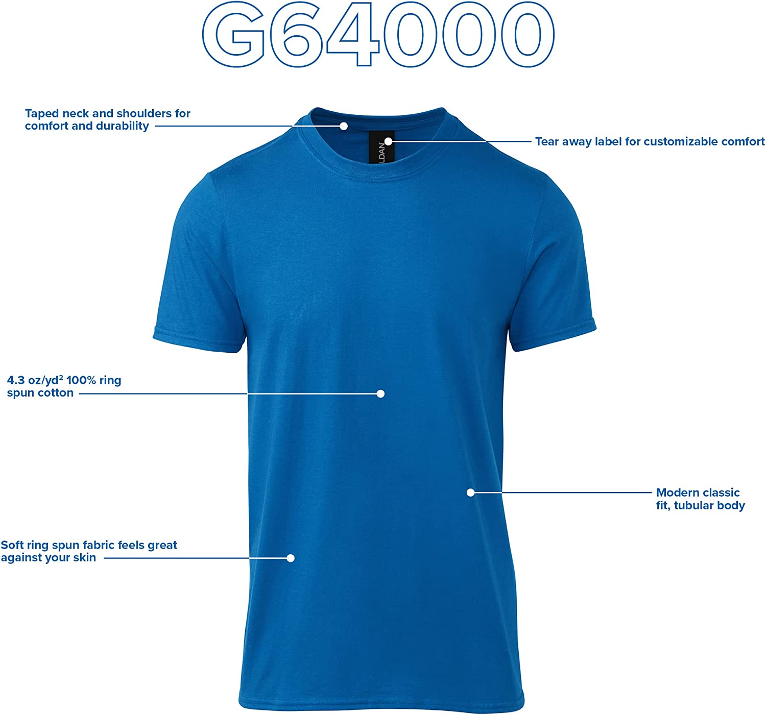 Gildan Men's Softstyle Cotton T-Shirt, Style G64000, 2-Pack - Image 2